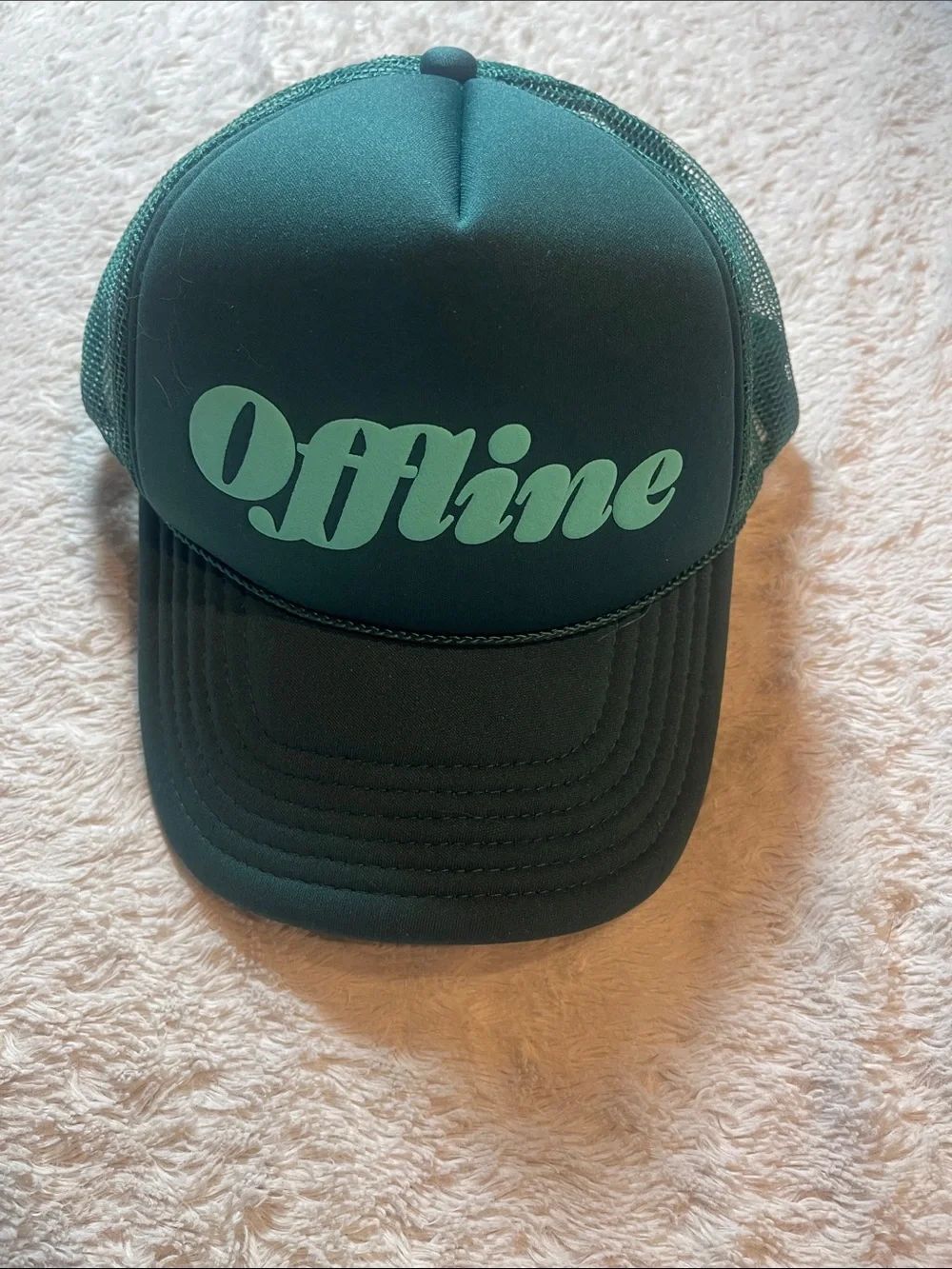 "Offline" Teal Trucker Hat NEW